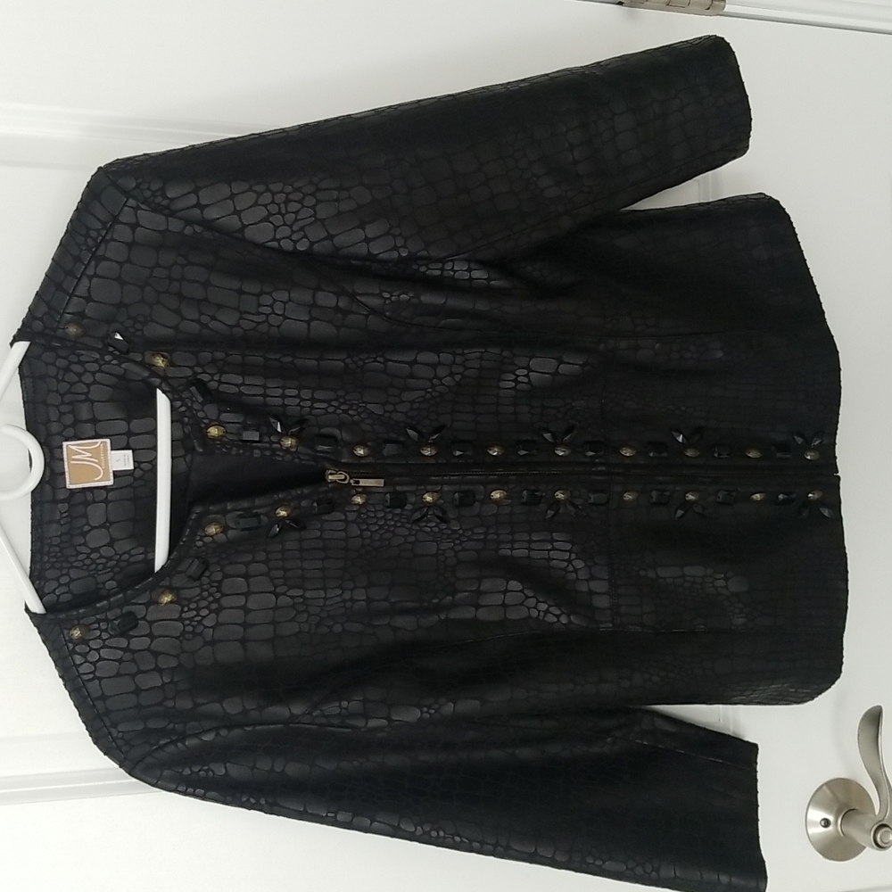 JM Collection faux leather jacket